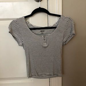 Cute and sexy buttoned crop top